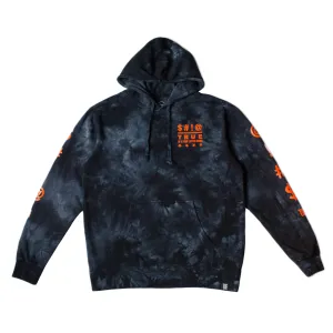 Mens Four Letter Tie Dye Hoodie Black