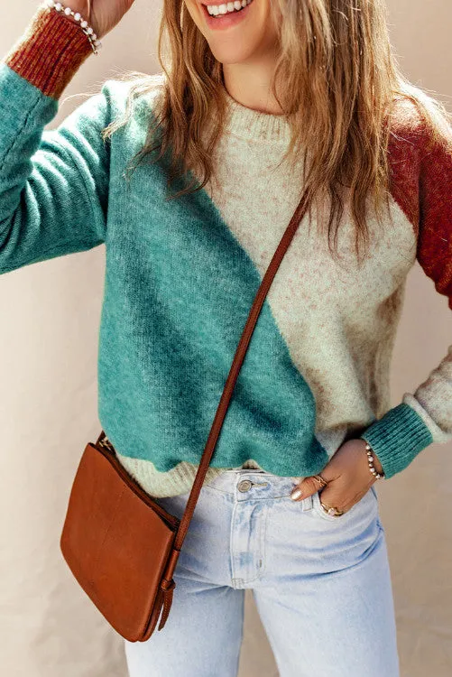 1  left Cozy Colorblock Sweater