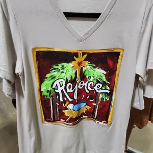 15787 TSHIRT REJOICE CHRISTMAS TREE