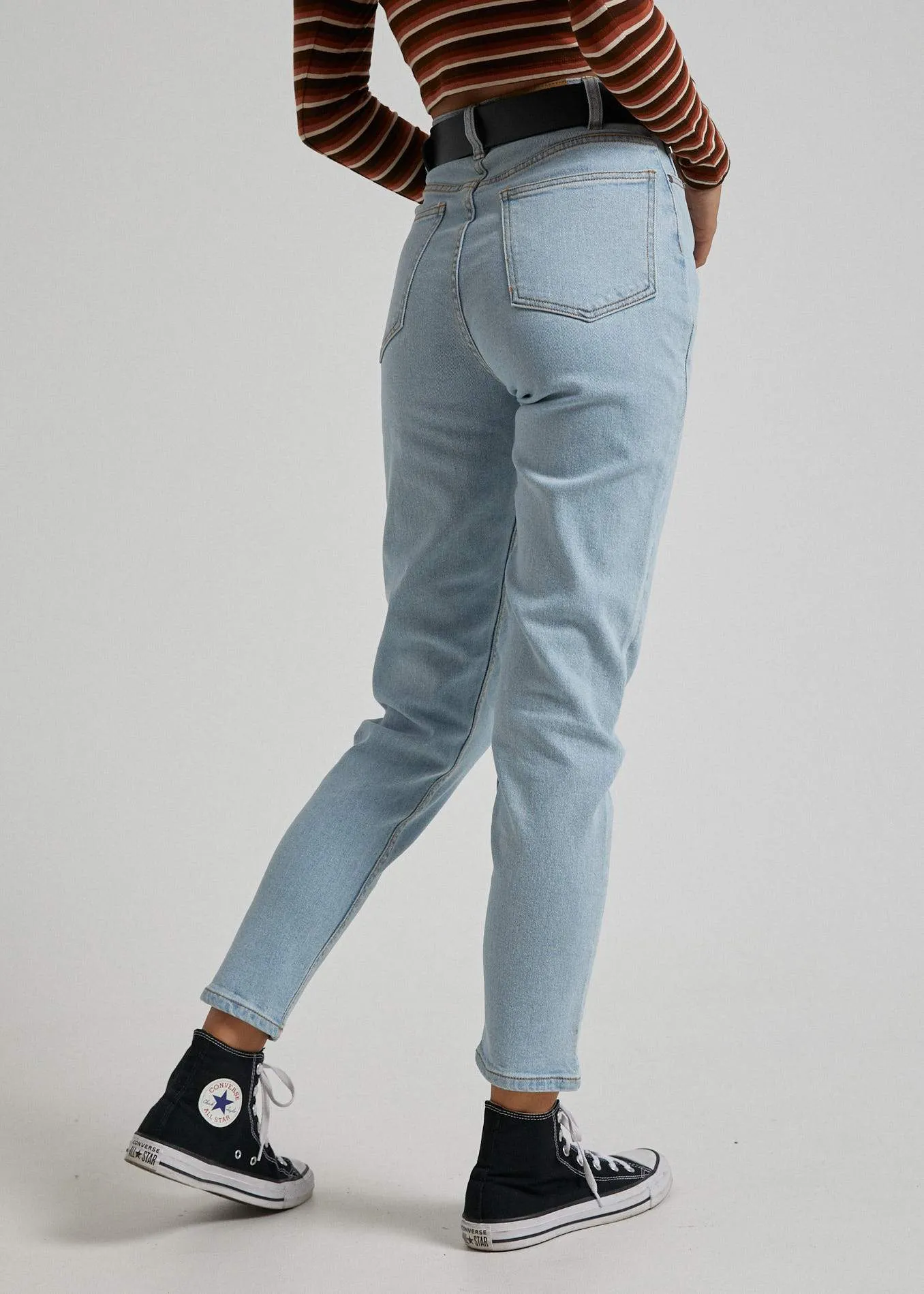 Afends Womens Blondies - Denim Slim Jeans - Stone Bleach