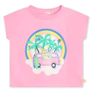 BILLIEBLUSH PINK SS TSHIRT WITH ICE CREAM TRUCK GRAPHICS