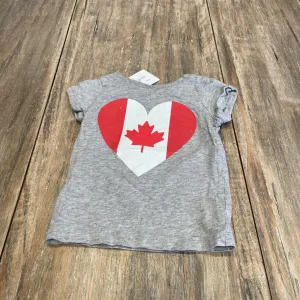 Carters Grey sparkleCanada/flag/hrt cotton Tshirt 18m