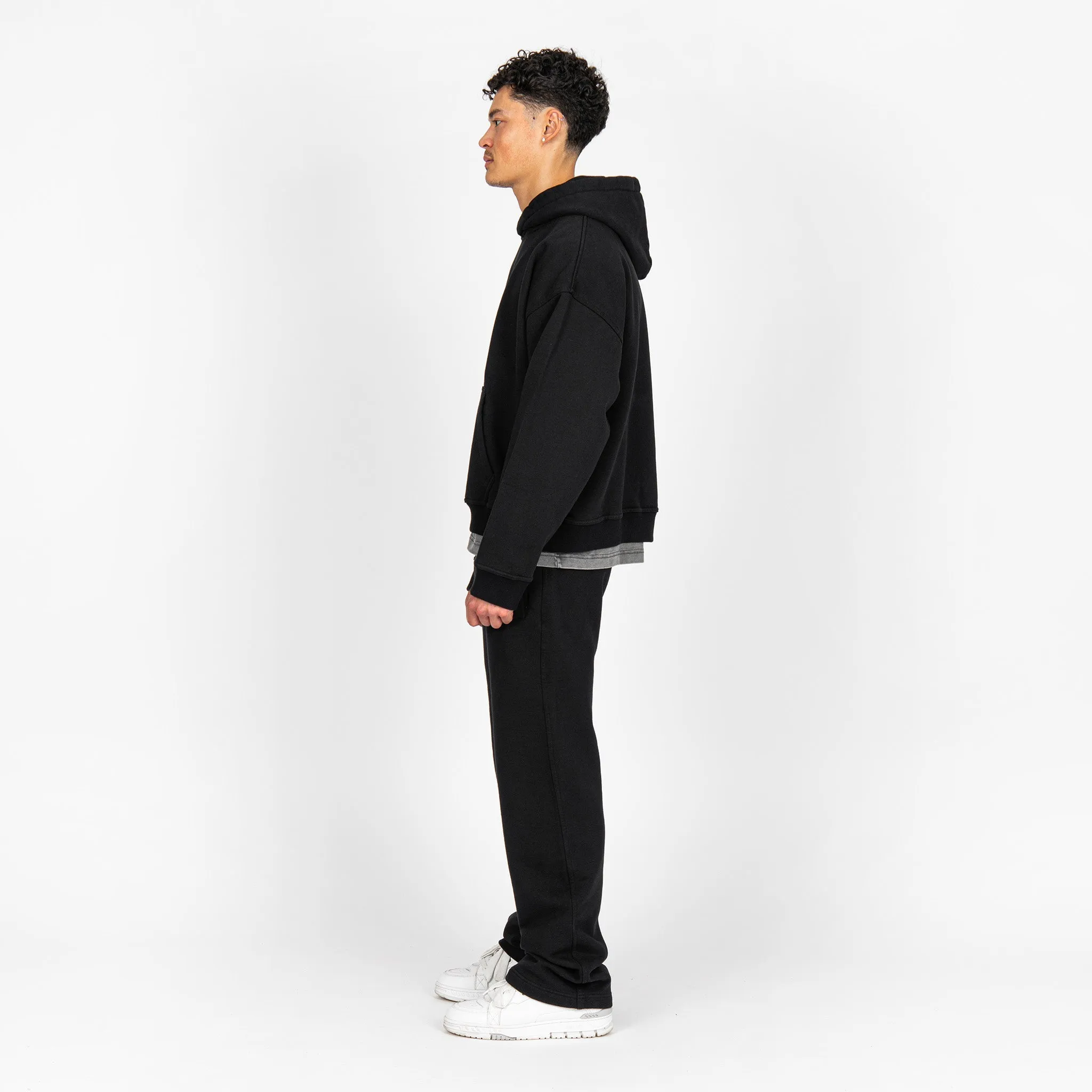 Cropped Hoodie - Black