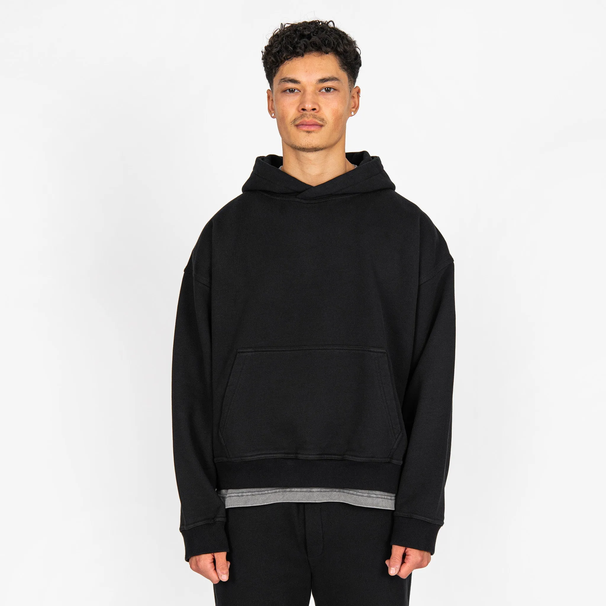 Cropped Hoodie - Black