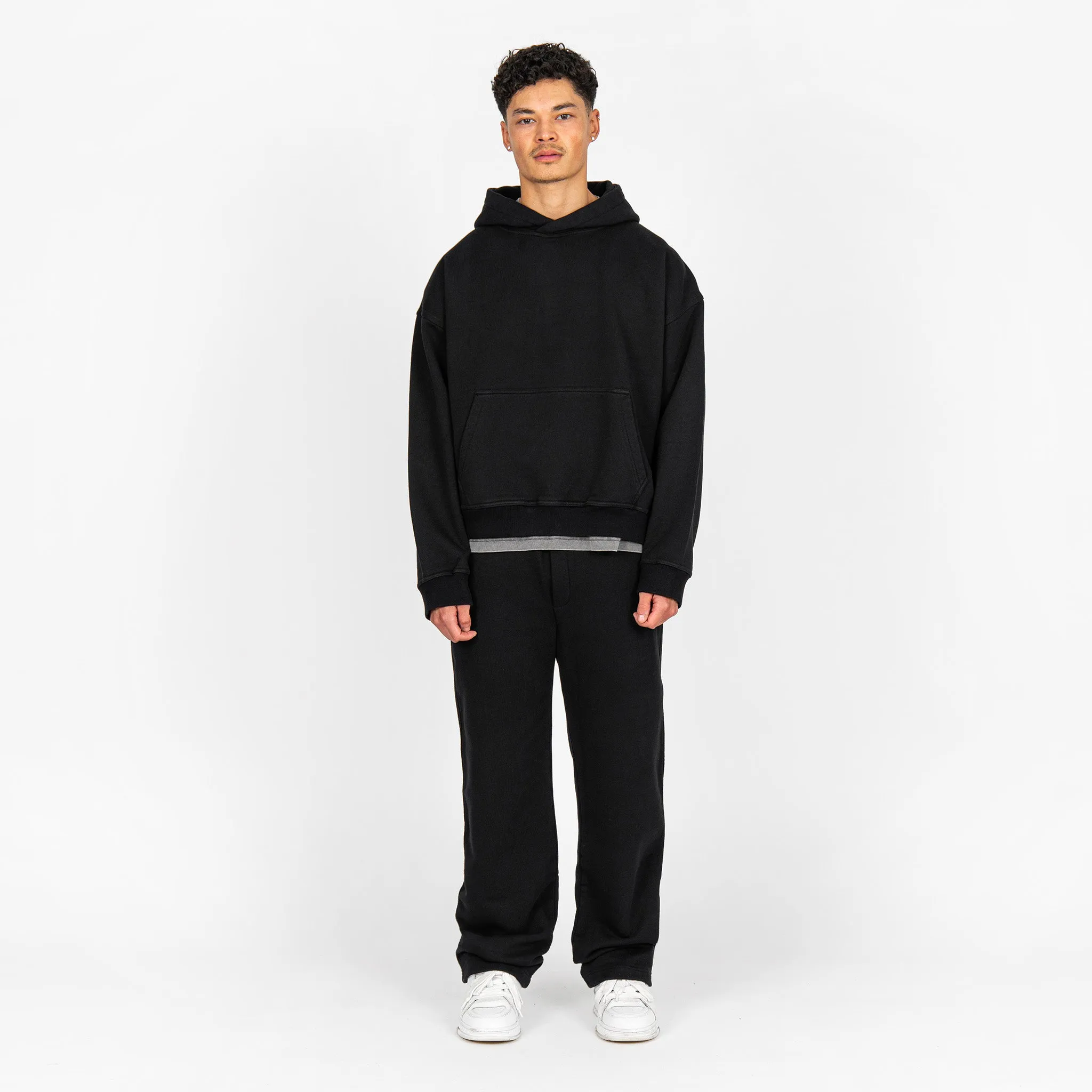 Cropped Hoodie - Black