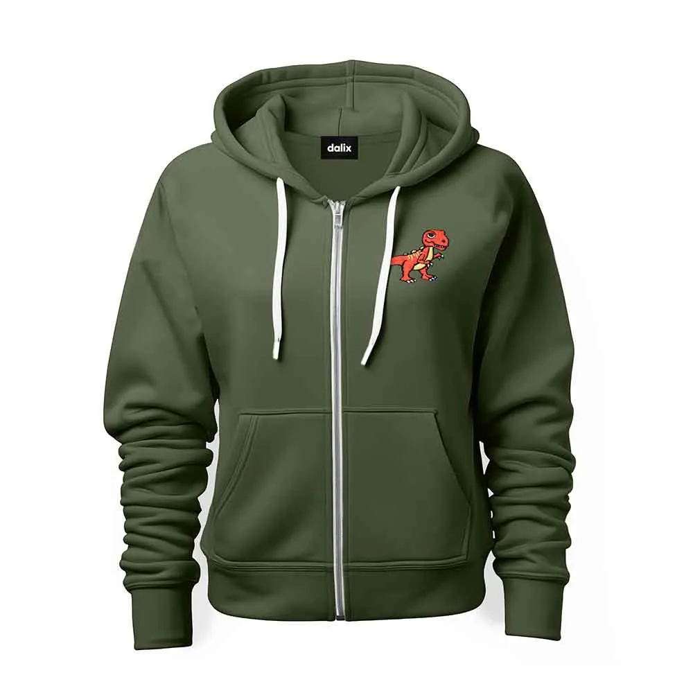 Dalix T-Rex Zip Hoodie