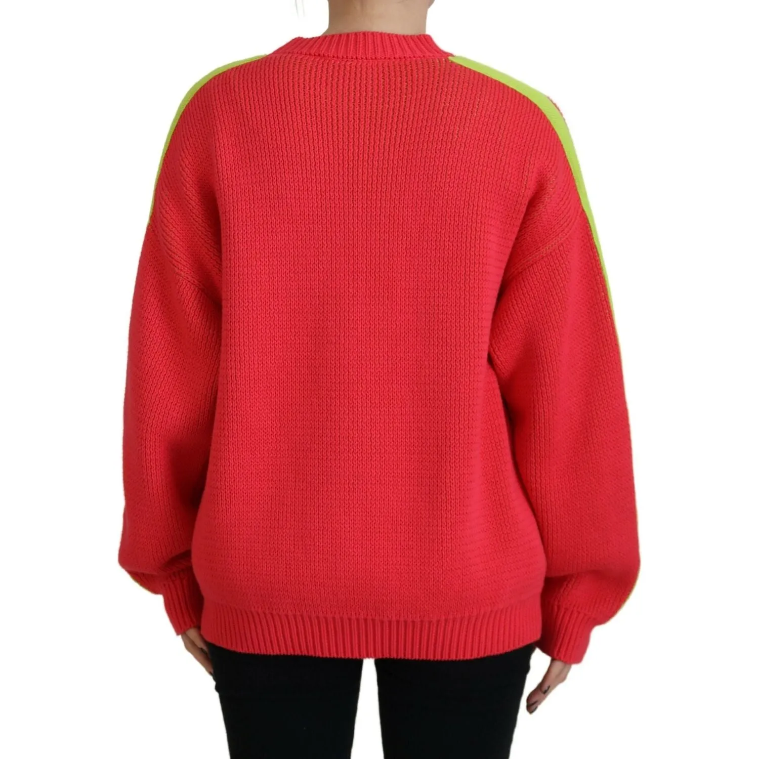 Dsquared² Multicolor Cotton Knitted Crewneck Pullover Sweater