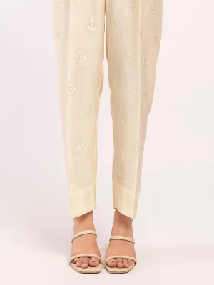 Embroidered Satin Trousers