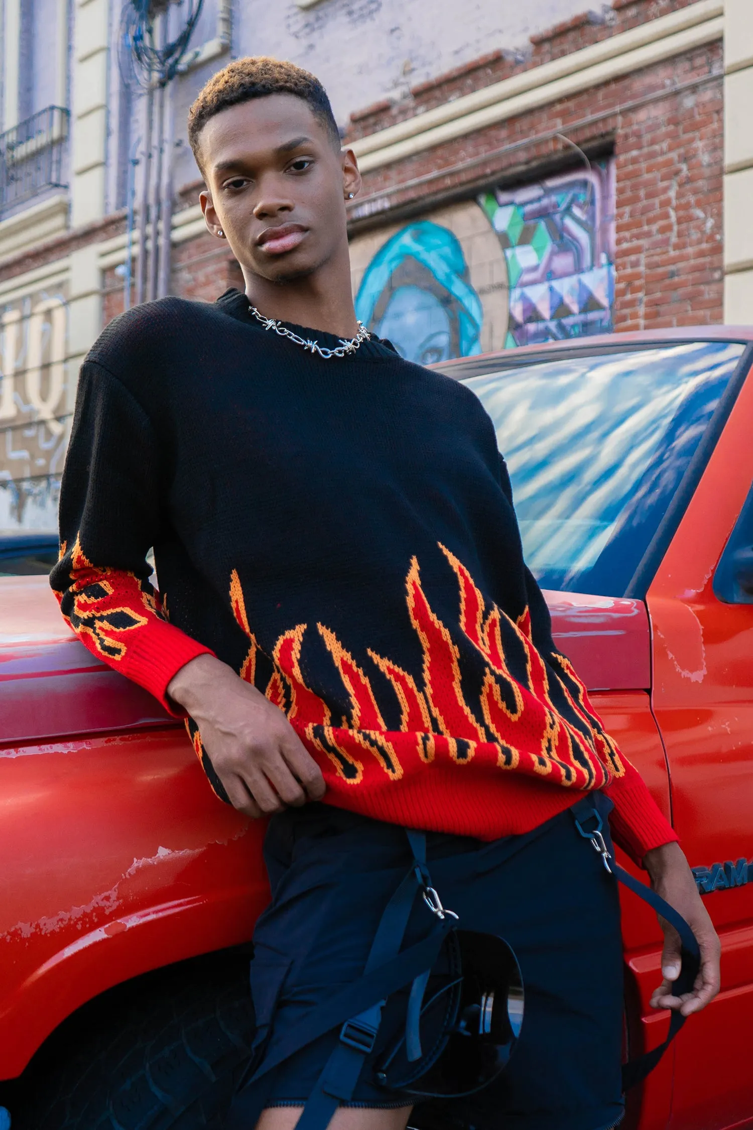 FLAME BLAZE oversized sweater