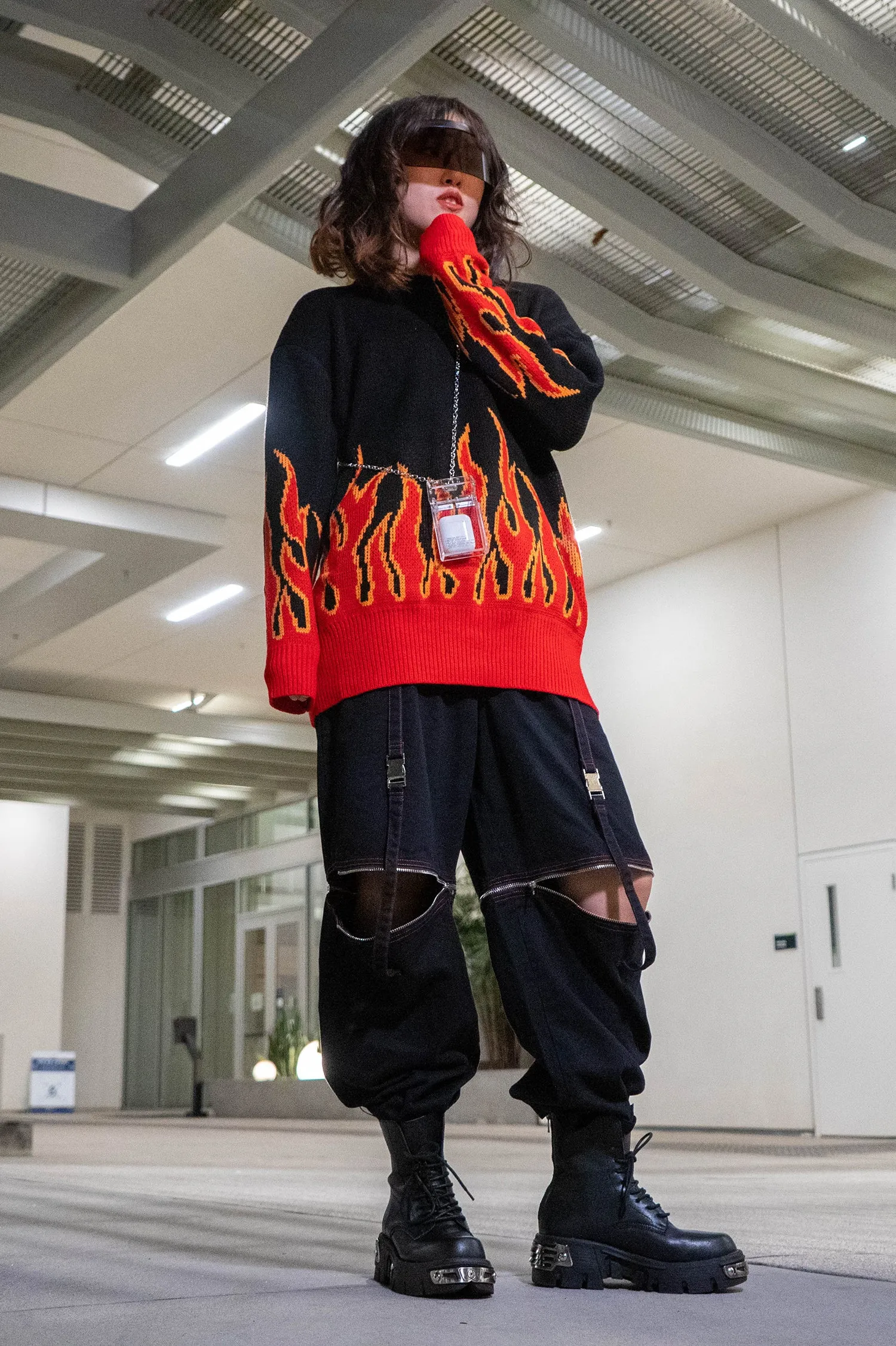 FLAME BLAZE oversized sweater