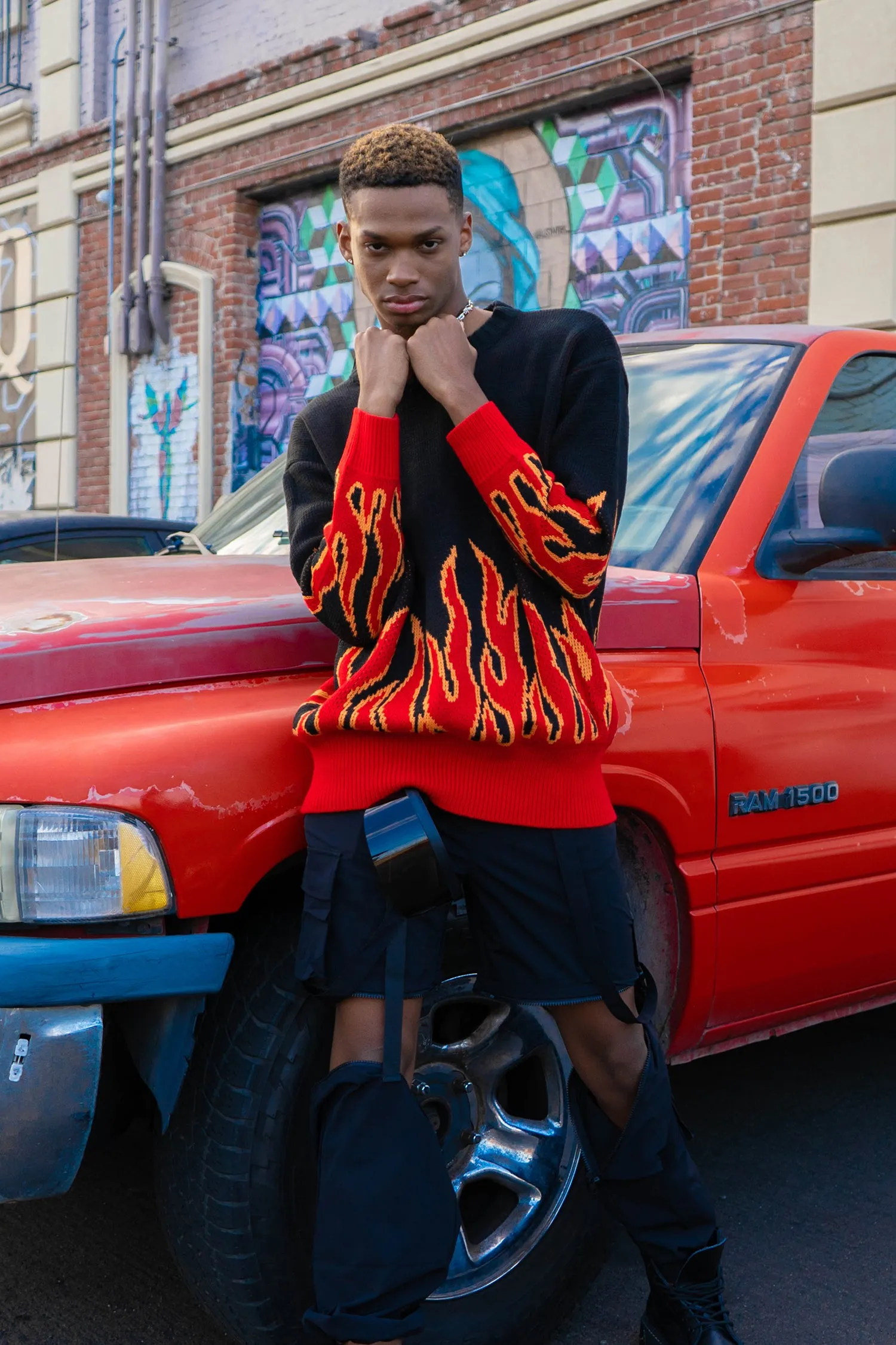 FLAME BLAZE oversized sweater