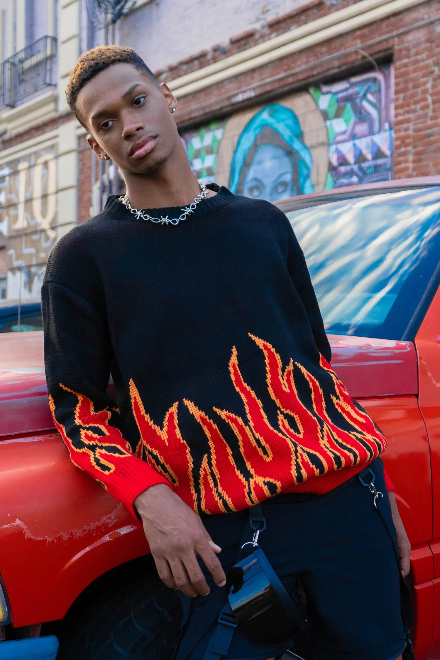 FLAME BLAZE oversized sweater