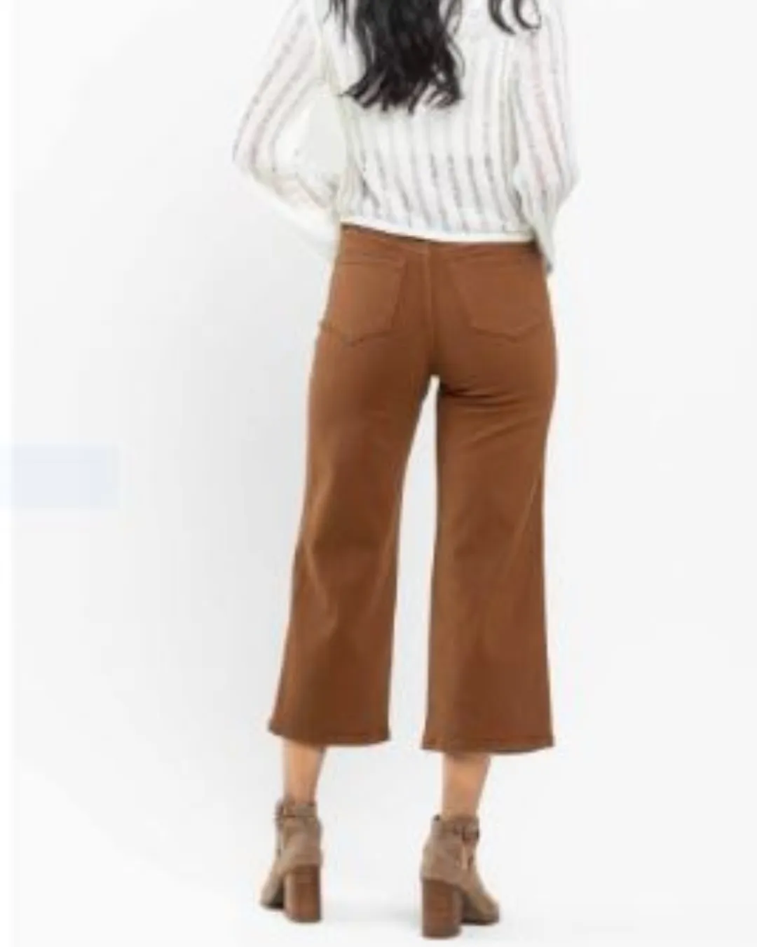 Judy Blue High Waist Tummy Control Cropped Camel Jeans