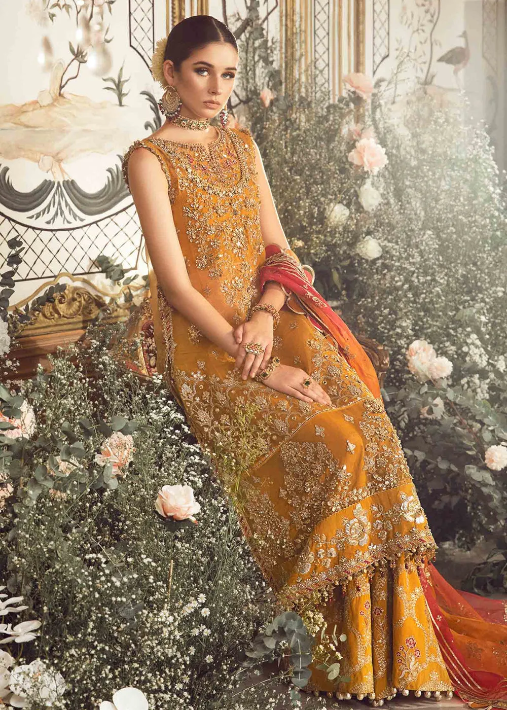 Mbroidered Wedding 2023 by Maria B | Mustard BD-2707