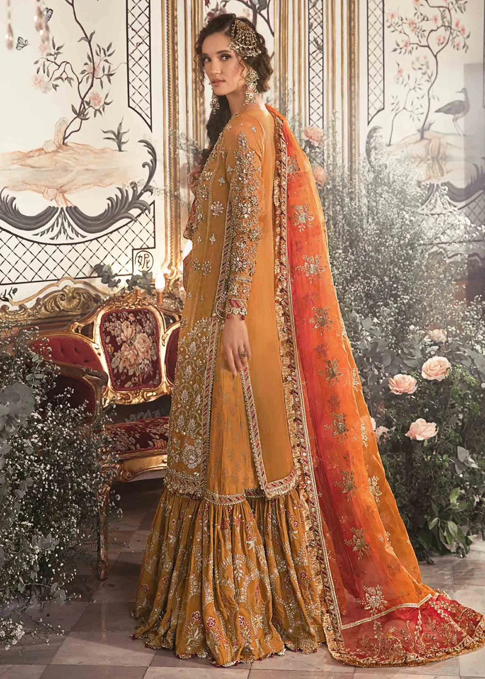 Mbroidered Wedding 2023 by Maria B | Mustard BD-2707