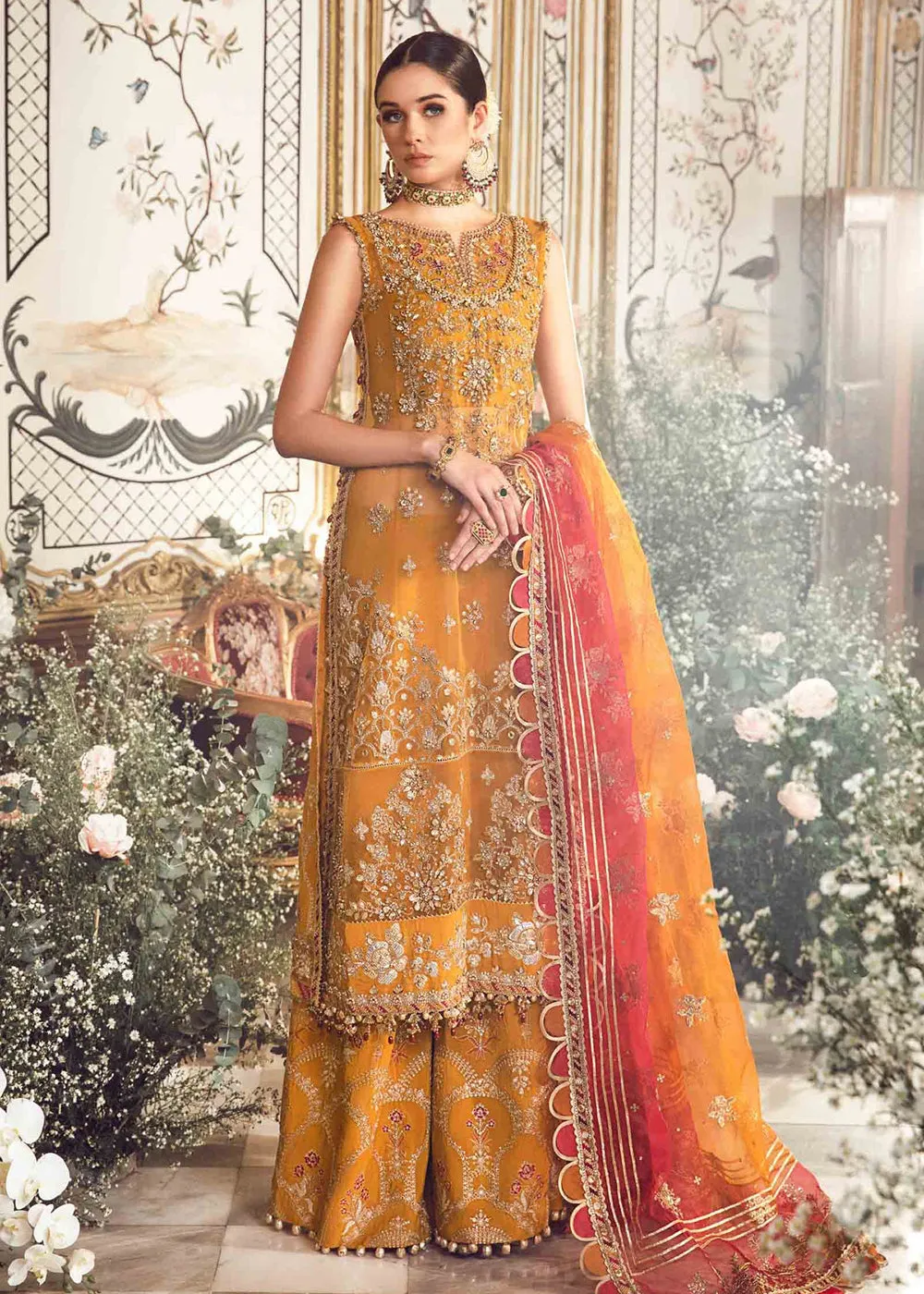 Mbroidered Wedding 2023 by Maria B | Mustard BD-2707