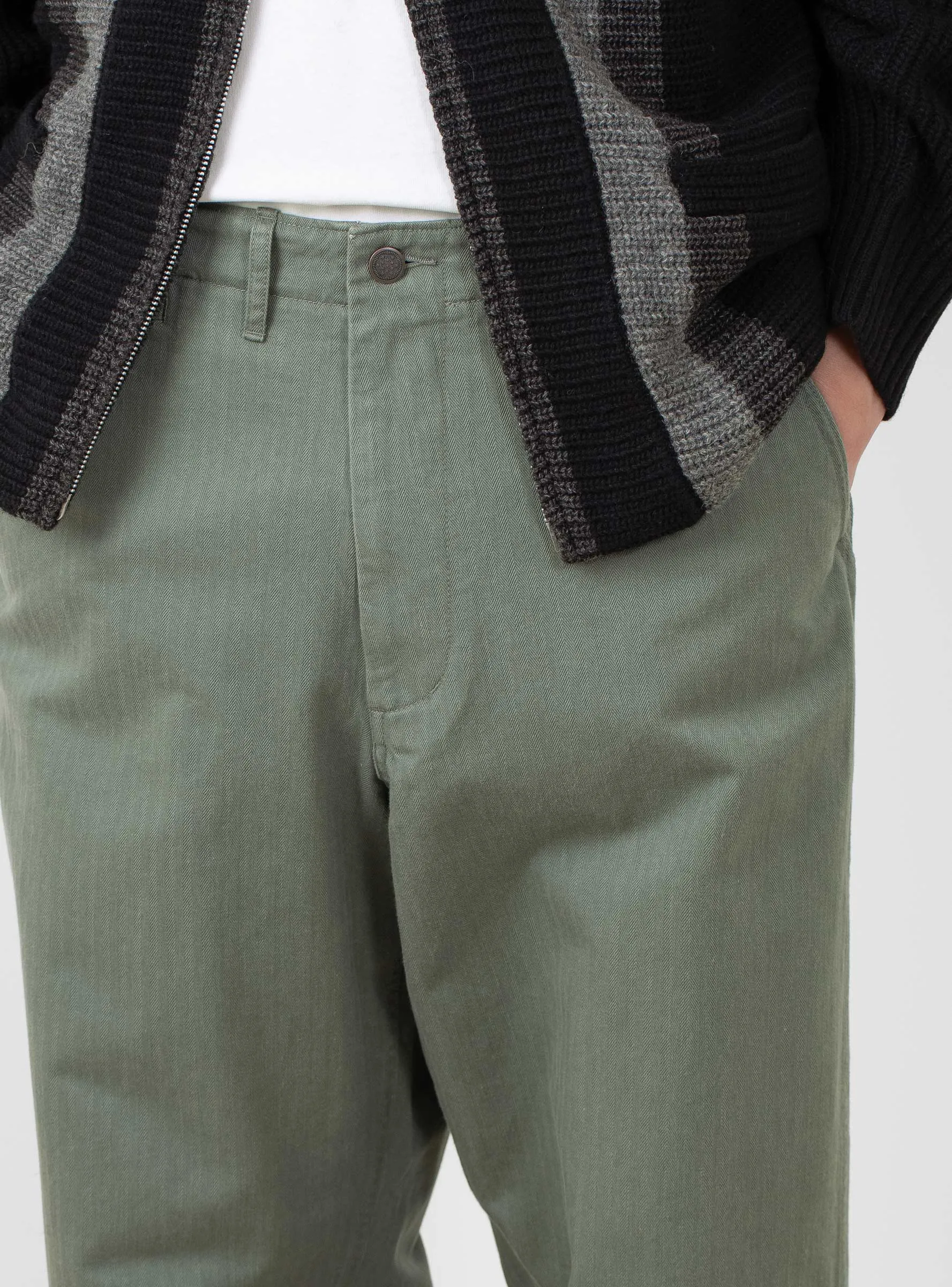 MIL Trousers Herringbone Sage