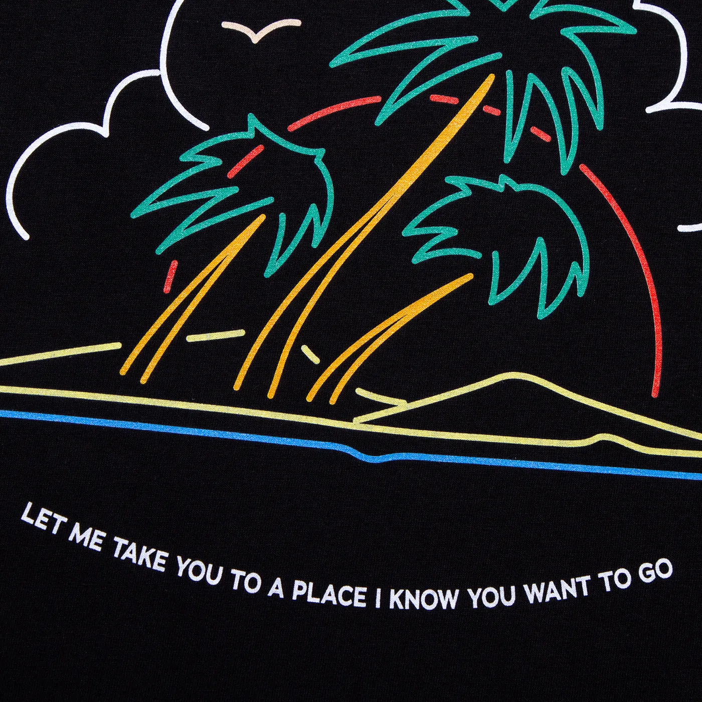 Neon Good Life Back Print - Tshirt - Black