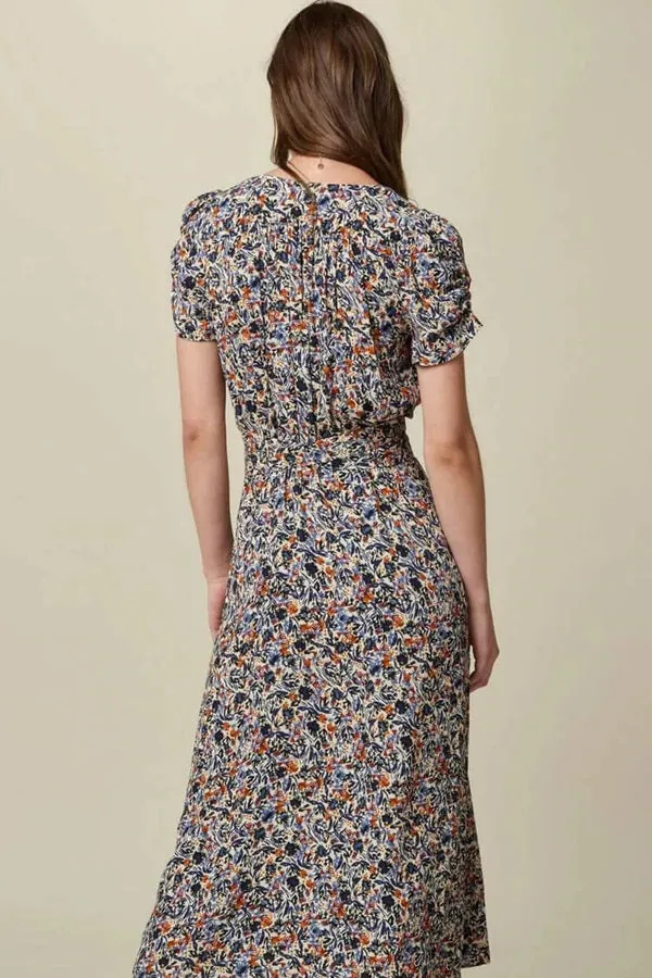 Nonothing |Women's V neckline midi dress in floral print