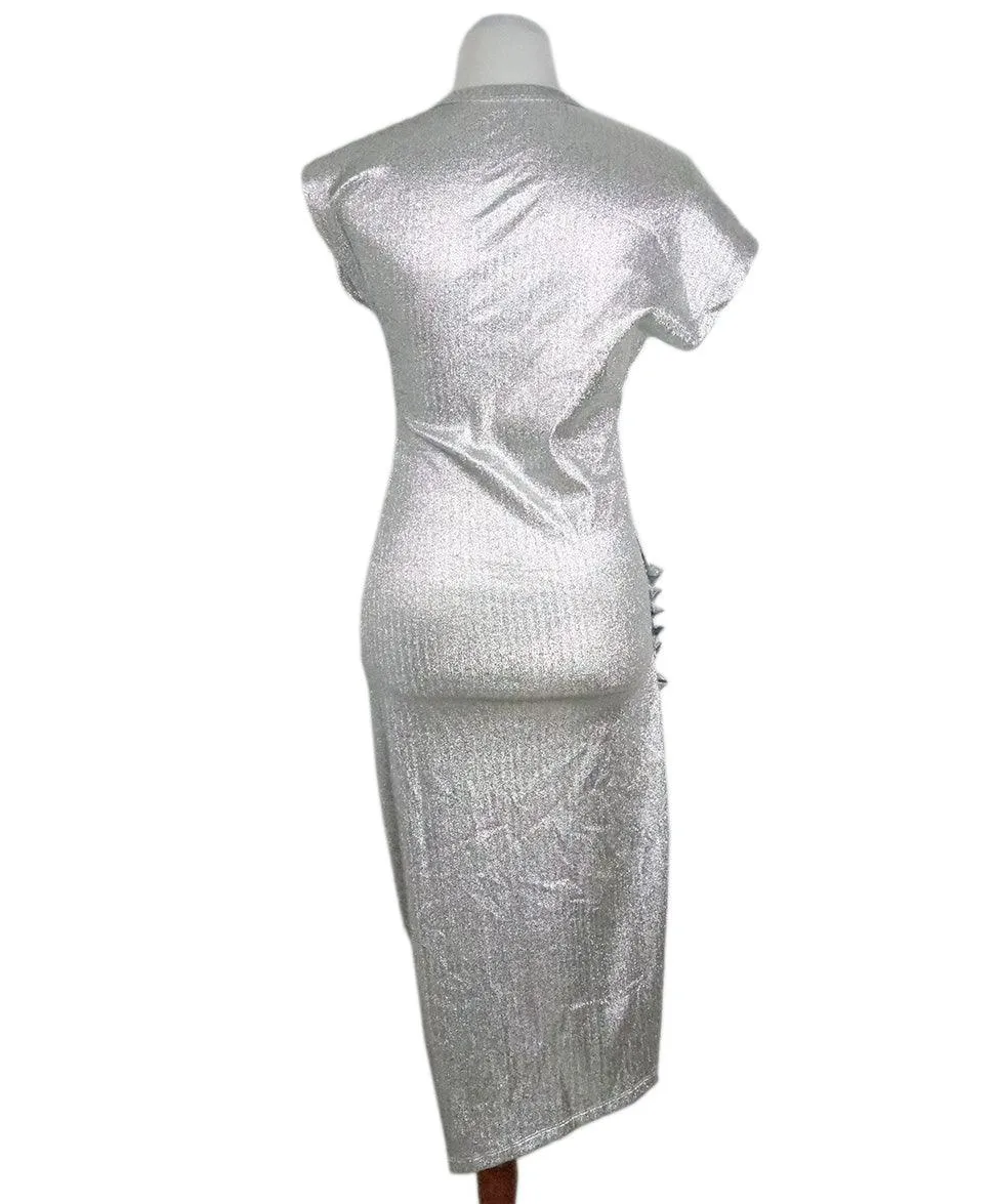 Paco Rabanne Silver Lurex Dress sz 4