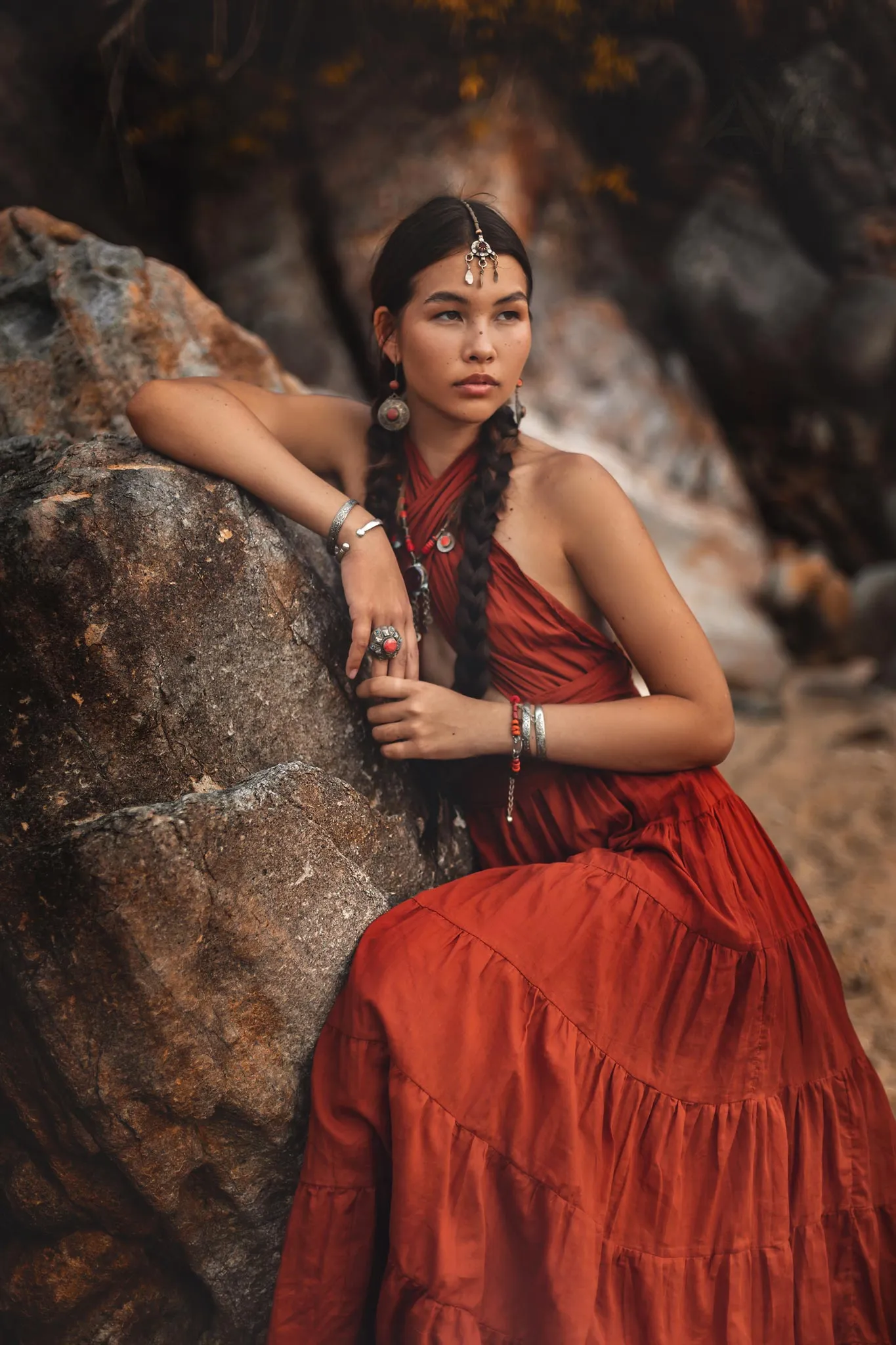 Red Multiway Dress • Beach Adjustable Dress • Boho Sleeveless Dress