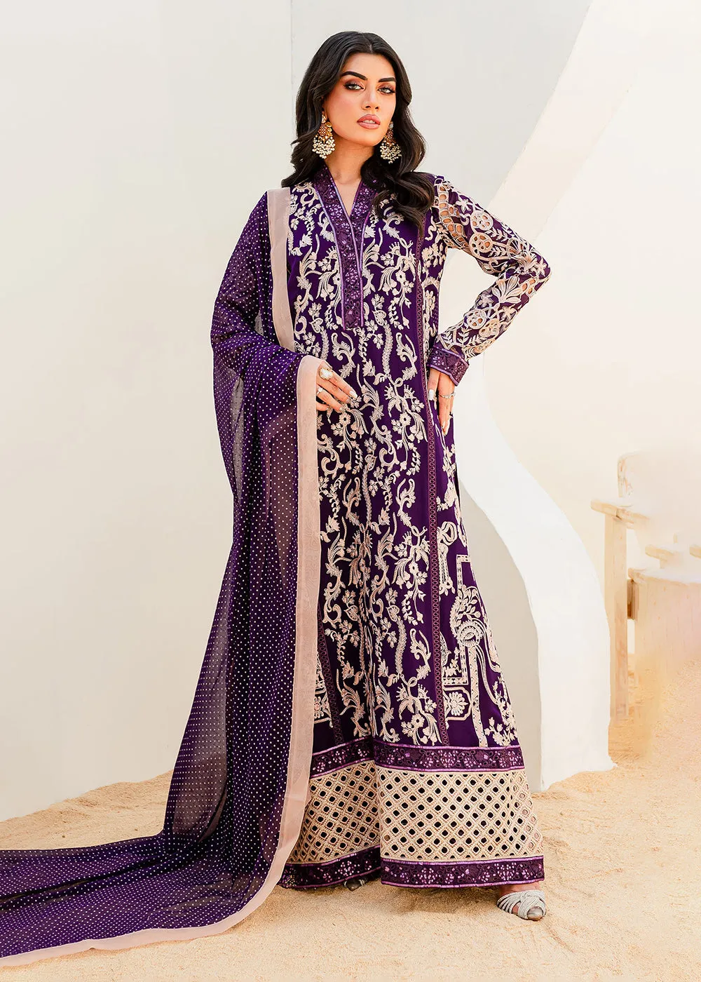 Sejal Luxury Formals 2023 by Maryum & Maria | PURPLE MAGIC (QS23-502)