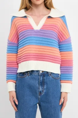 Taste the Rainbow Striped Knit Top