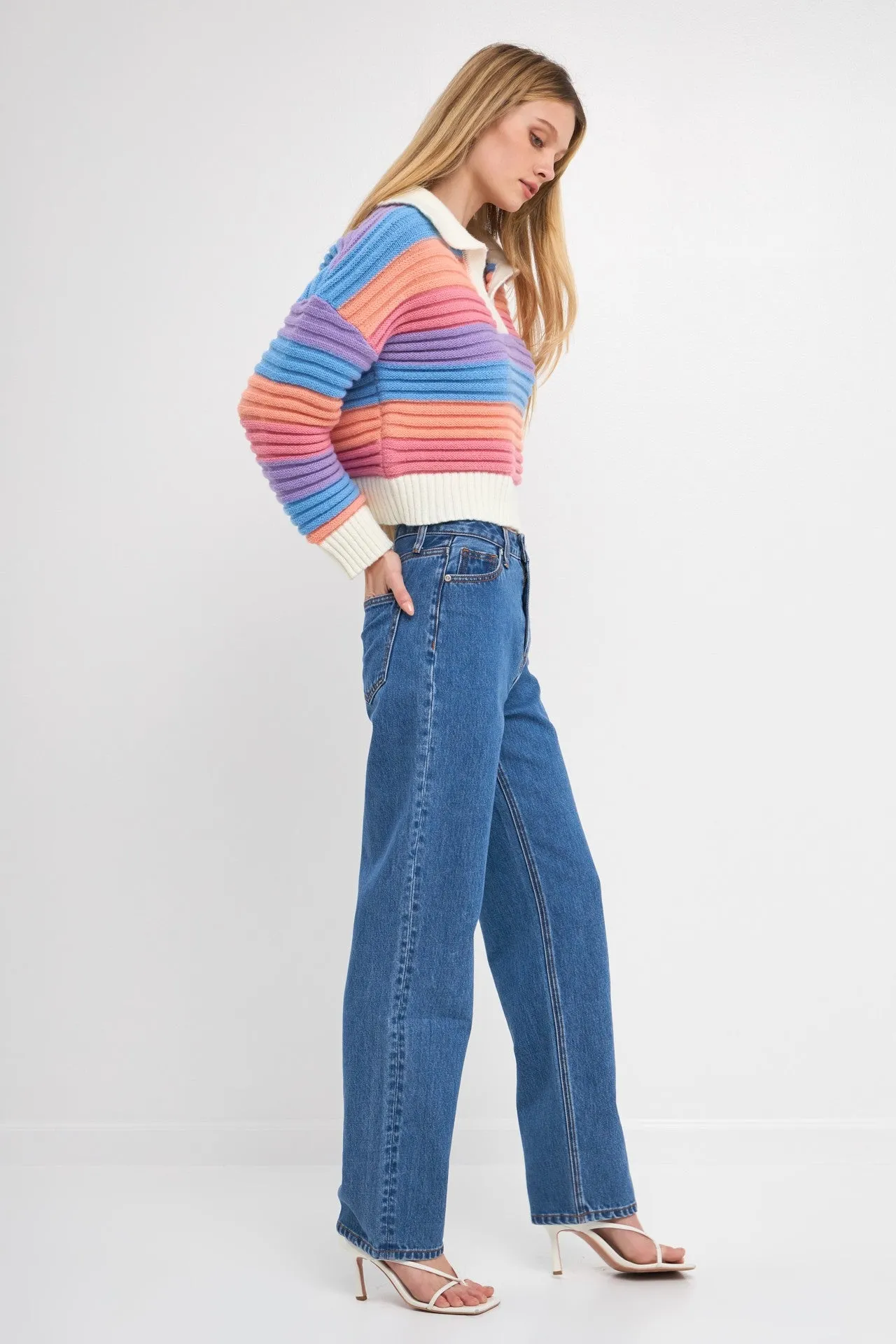 Taste the Rainbow Striped Knit Top