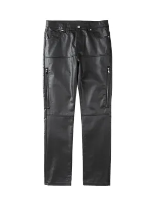 Thesupermade Retro Zipper Pocket Slim Straight Pants