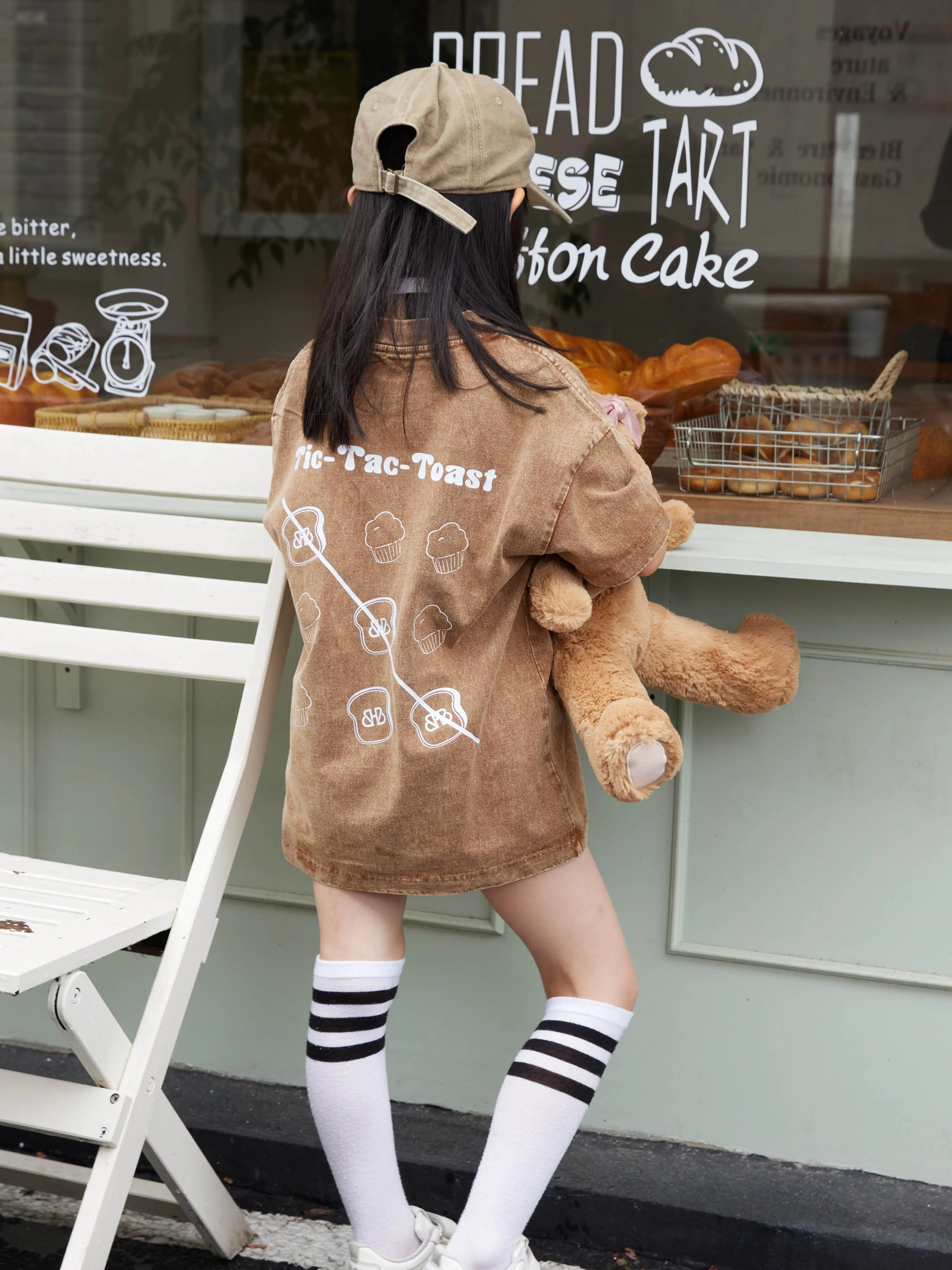 Toast Tic-Tac-Toe Kid T-Shirt Collection KHAKI