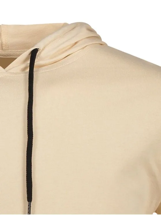 Trendy Drawstring Hooded T-shirt