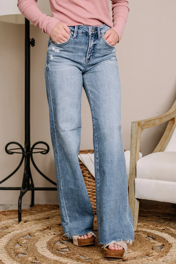 (Tummy Control) Wide Leg Jeans