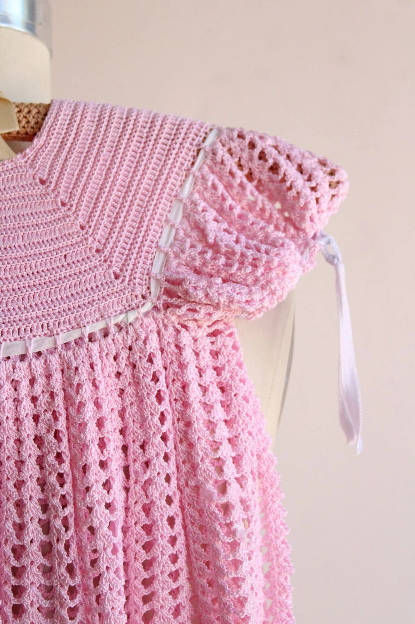 Vintage Pink Little Girls Frock