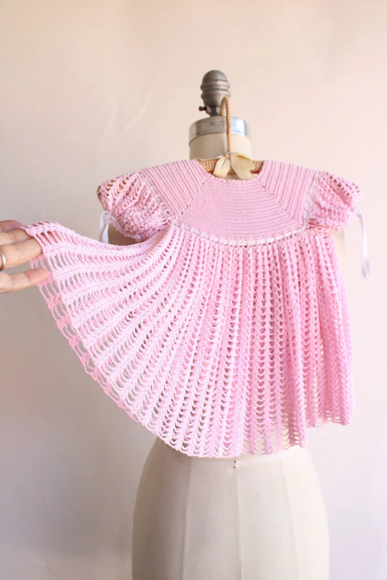 Vintage Pink Little Girls Frock