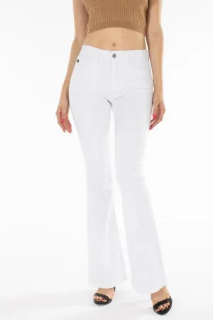 Women's KanCan Mid Rise Flare Jeans - White